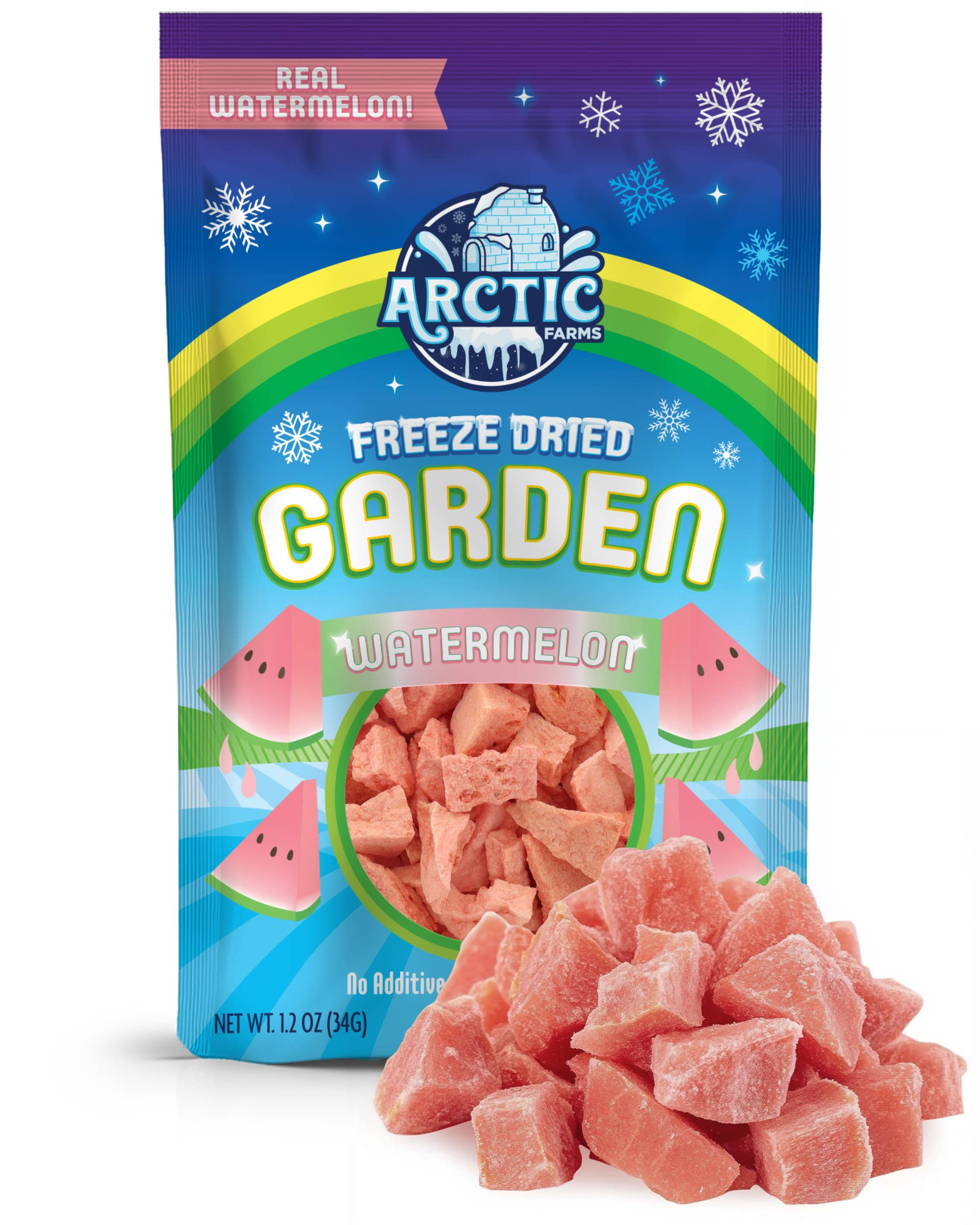 Arctic Farms – Großhandel Getrocknete/dehydrierte Früchte – Arctic Farms Garten gefriergetrocknete Wassermelone (echtes Obst)0