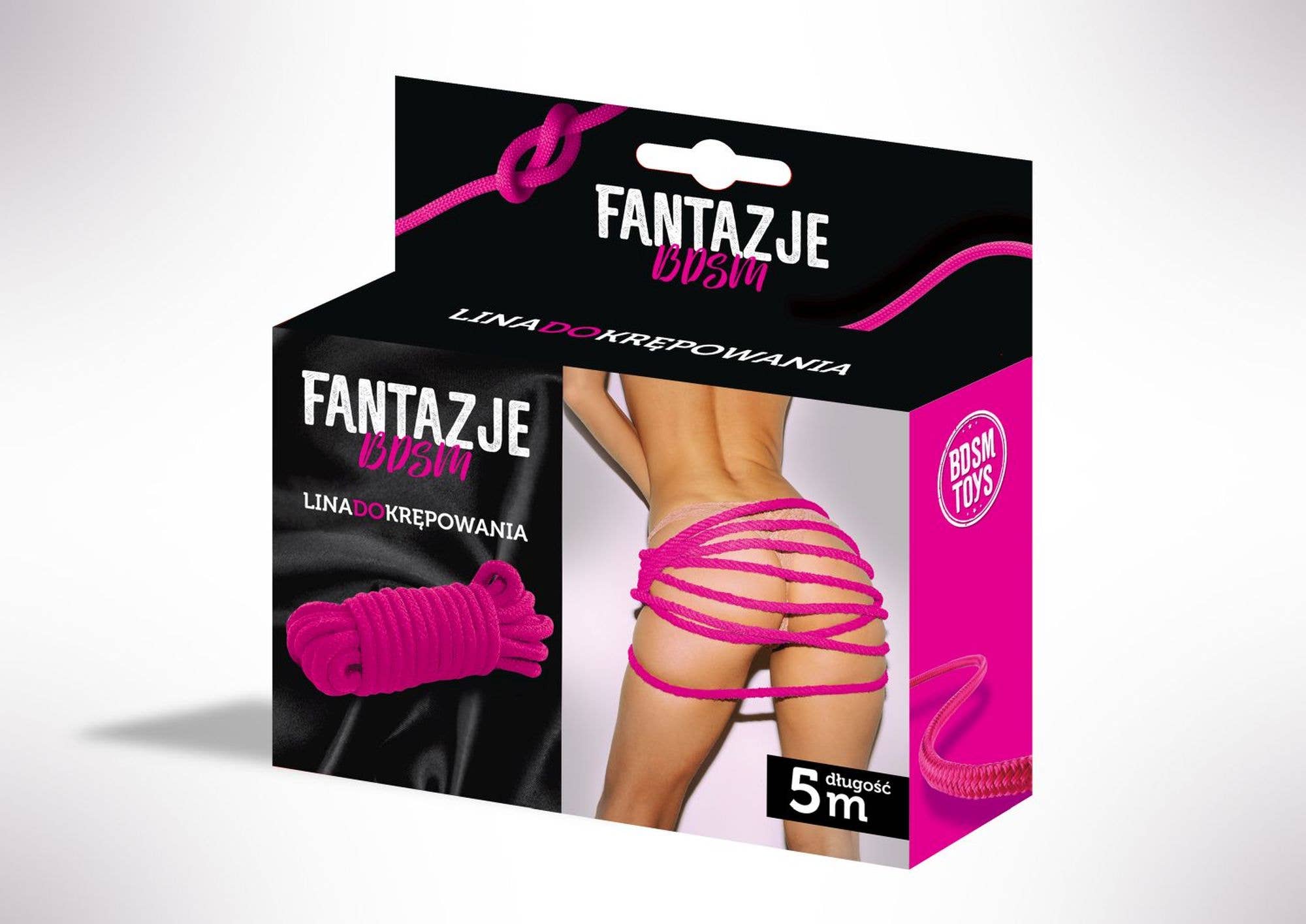 Kinky Pleasure - Wholesale Sex Toy - Bossoftoys - Fantazje - Pink - Bondage Rope - BDSM rope - 5 Meters - 29-00117