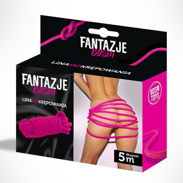 Kinky Pleasure - Wholesale Sex Toy - Bossoftoys - Fantazje - Pink - Bondage Rope - BDSM rope - 5 Meters - 29-001170