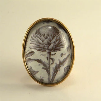 B.Berish - Wholesale Brooch - Spring Fling - Vintage Thistle Botanical Engraving Brooch0
