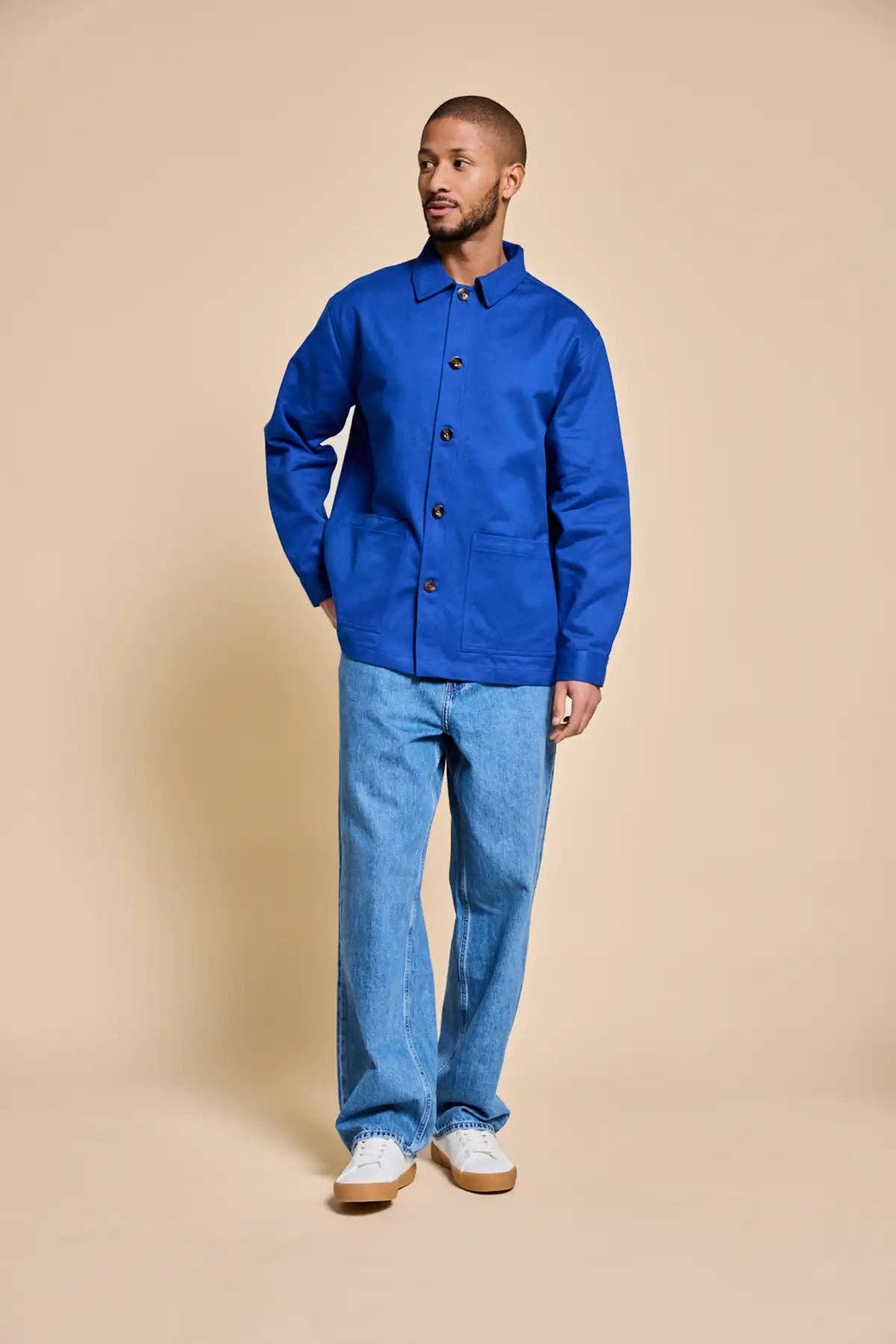 Hindbag - Wholesale Jacket - Men's - Marcel Electric Blue Mixed Jacket2