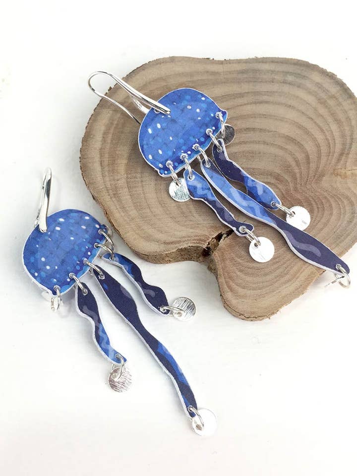 BLUE MEDUSA EARRINGS for wholesale by Pipapaper