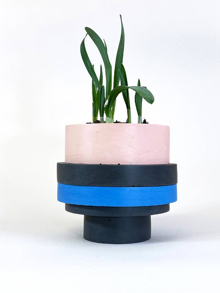 Totemico Großer Topf — Rouge, Kobaltblau und Schwarz für den Großhandel von Casa Mescla