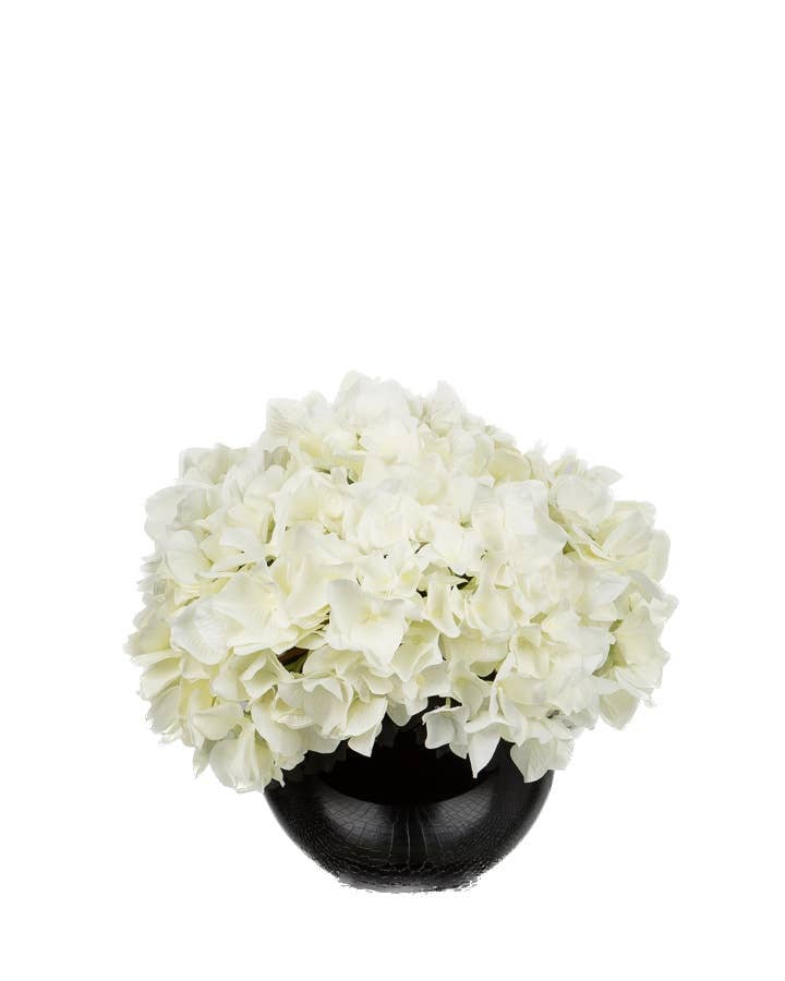 Mezu Silk Flowers – wholesale Artificial flowers – Artificial White  Med Hydrangea Short Stem4