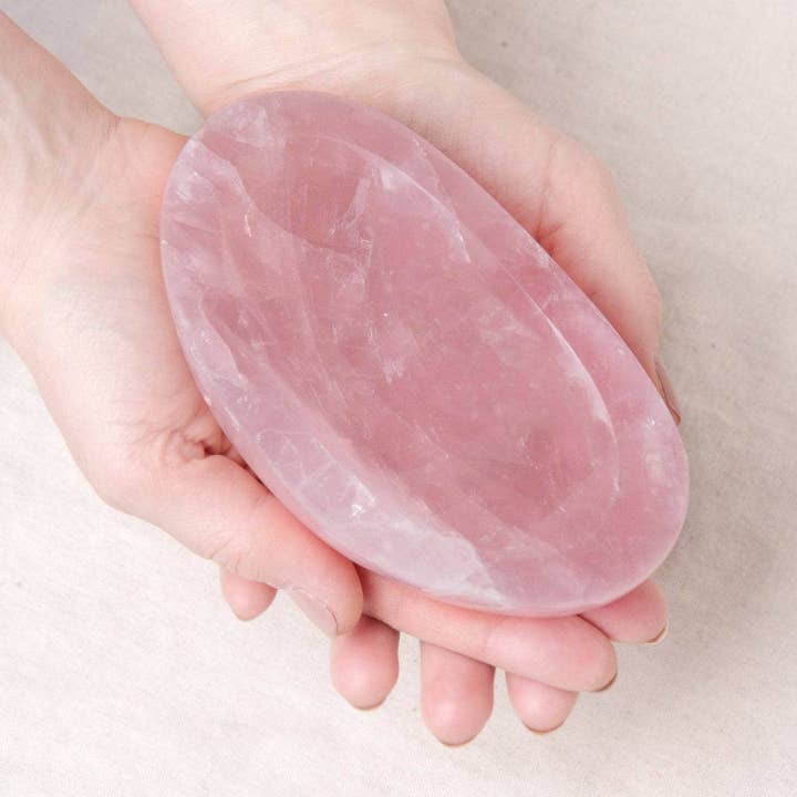 Rose Quartz Crystal Bowls- 1 of a Kind for wholesale by Tiny Rituals
