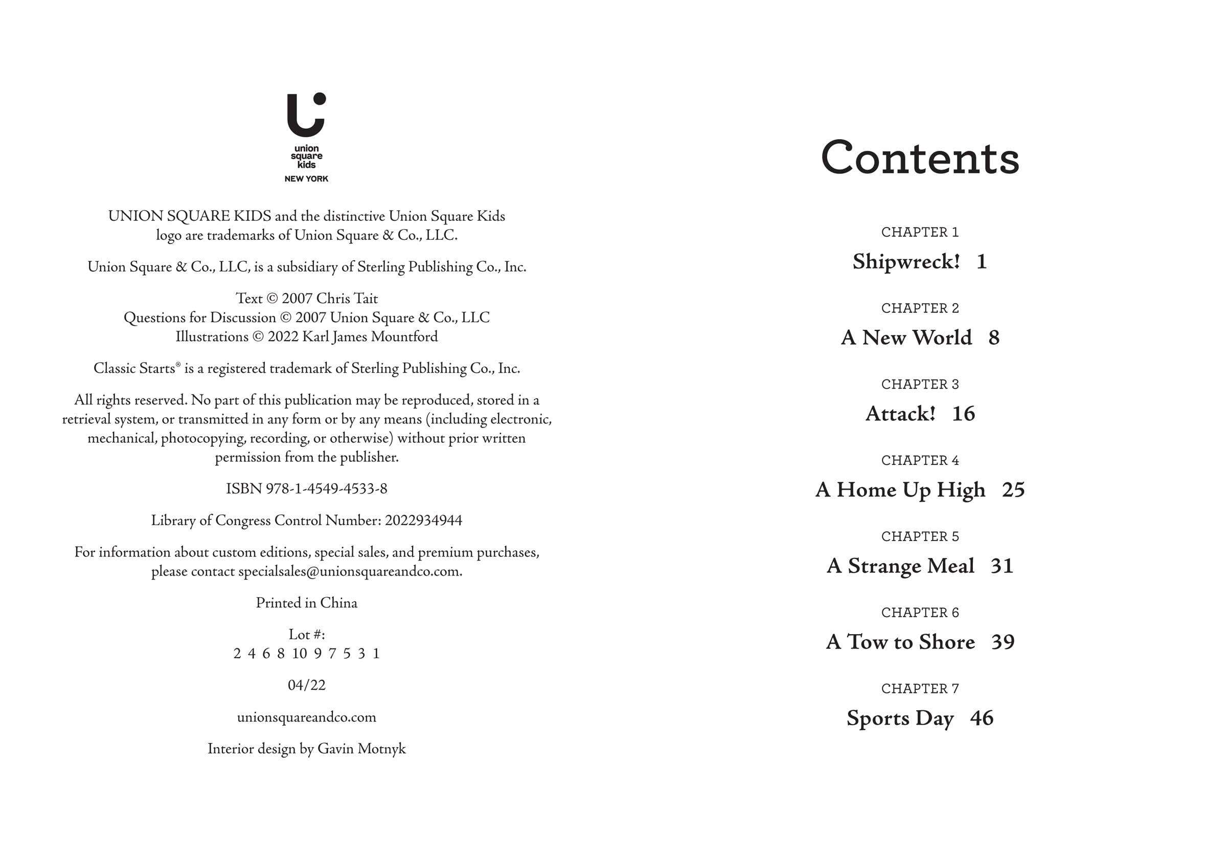 Union Square & Co. - Wholesale Book - Kids - Classic Starts®️: The Swiss Family Robinson (Abridged Editio1