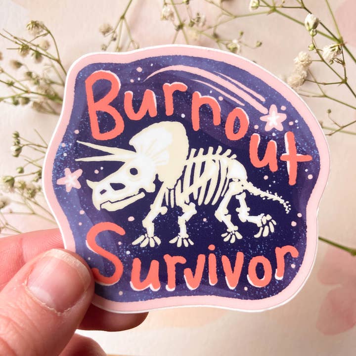 Burnout Survivor Sticker for wholesale by Studio Dodge
