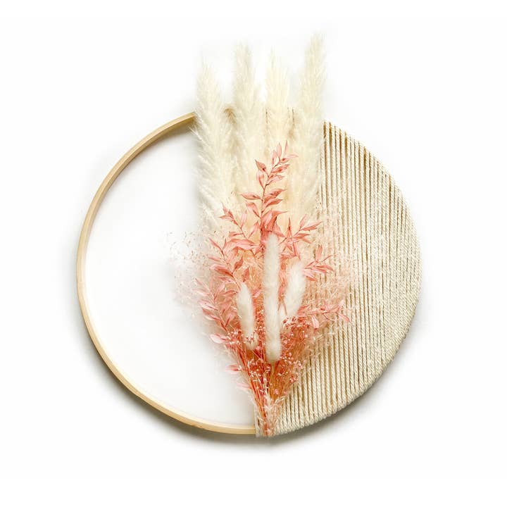 Dried Flowers Macramé Wreath for wholesale by OLFFE