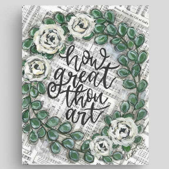 Tirage de partitions, décoration murale How Great Thou Art, Pâques pour la vente par Rustic Nester
