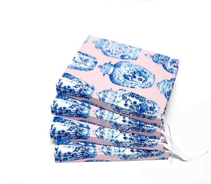 JOSIL Paperie & Gift - Wholesale Journal/Diary - Pink Ginger Jar Book Bound Journal2