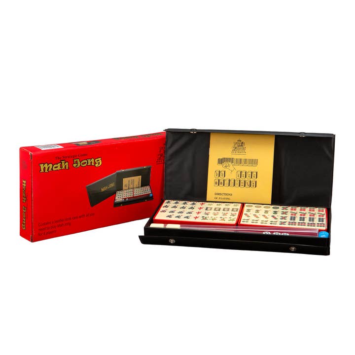 Dal Rossi Italy – Engroshandel Brætspil – Rejsemahjong i en sort vinylkasse med stativer