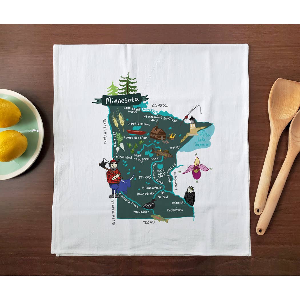 Allport Editions – Engroshandel Viskestykke – Hej USA håndklædeserie - ALLE 50 STATER HER!17