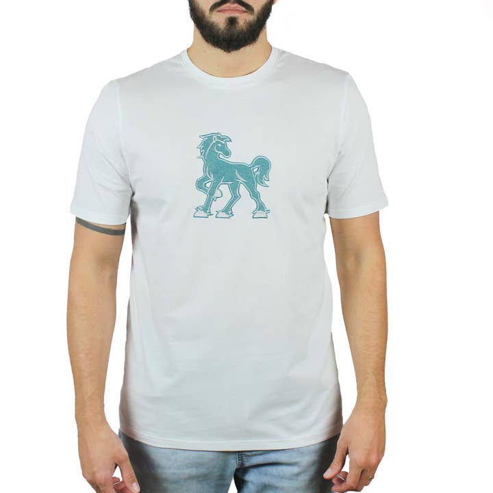 Gruppo Quinto Srls - Wholesale T-Shirt - Men's - White T-shirt with Vinto embroidery1