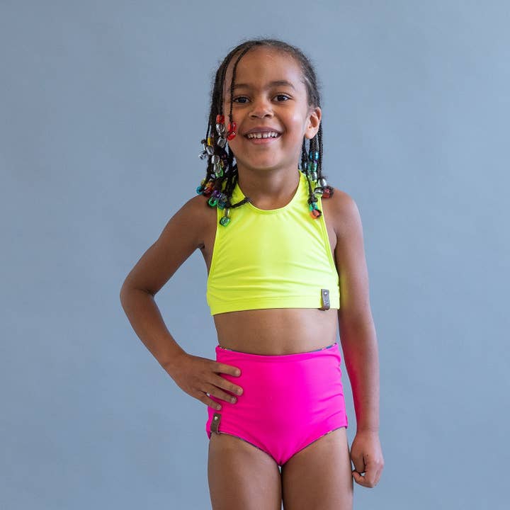 Bañador Adele Criss Cross - Mezcla de amarillo eléctrico para venta al por mayor de MINI Street