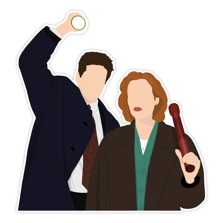 Mulder and Scully The X-Files Sticker for wholesale by Shop Trimmings