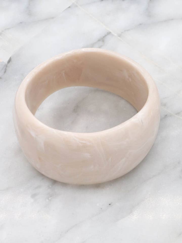 Acrylic Colorful Polished Resin Bangle Bracelet for wholesale by Mint & Shine