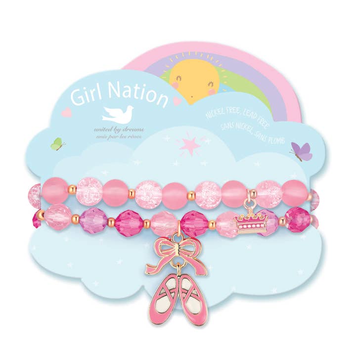 Girl Nation - Vente Bracelet de perles – enfant - Bracelets Duo Chéri - Princesse de Ballet3