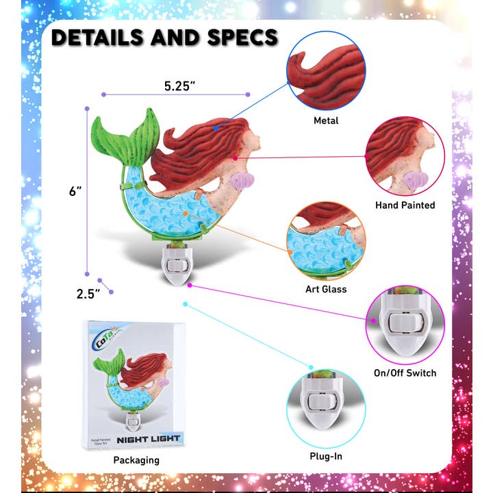 Cota Global - Wholesale Wall Decor - Kids & Baby - Night Light - Mermaid1