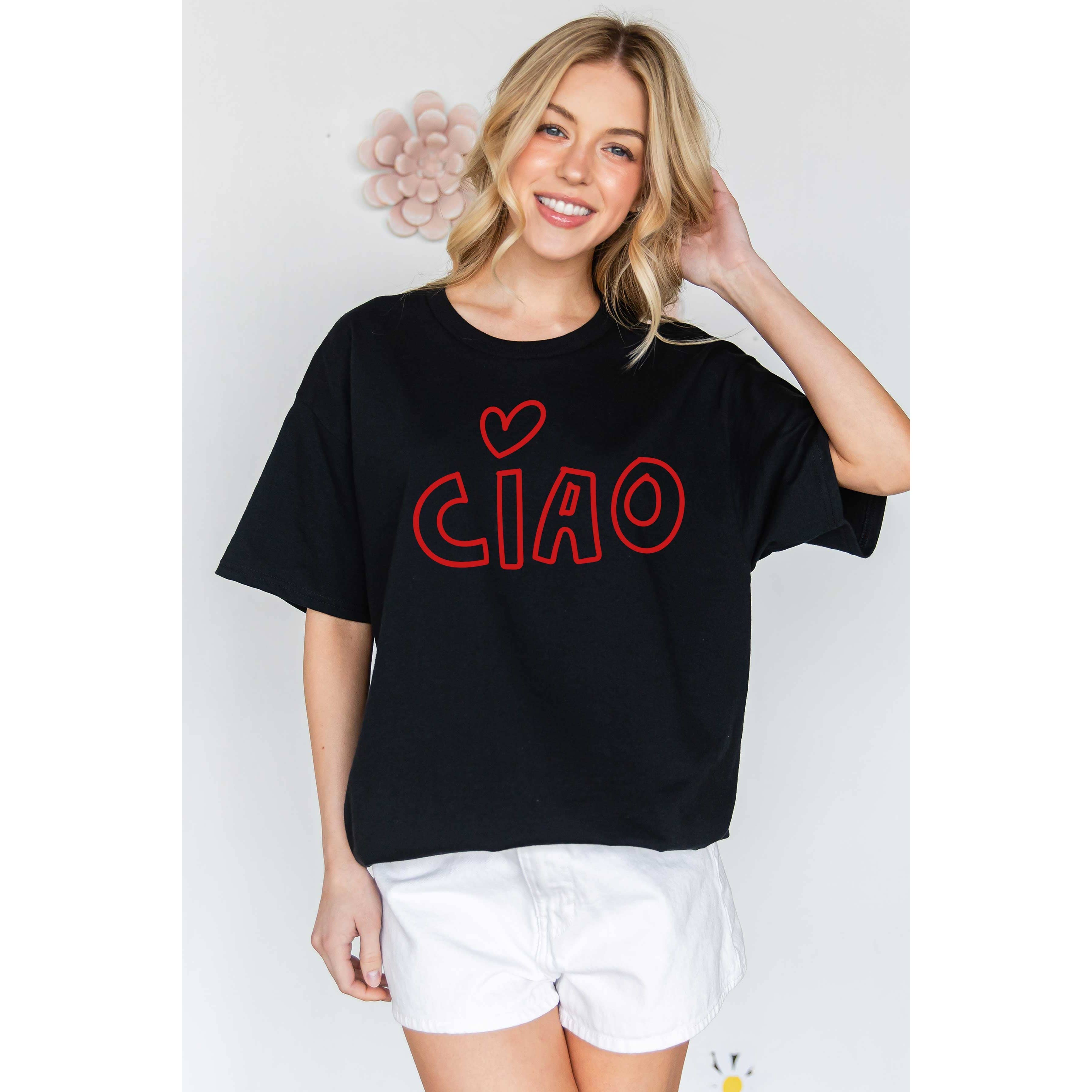 BLUME & CO. - Vente T-shirt à imprimés – femme - T-shirt graphique surdimensionné CIAO HEART6