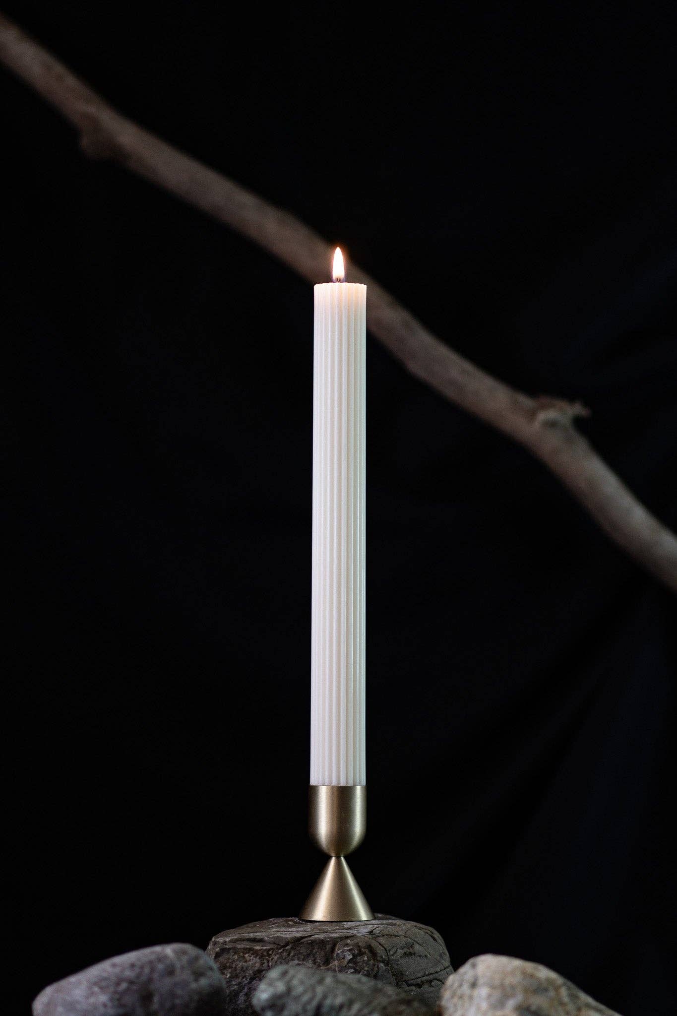 noosh.studio – wholesale Tapered candle/candlestick – The Rylie (Set of 2 Candles) - Natural White