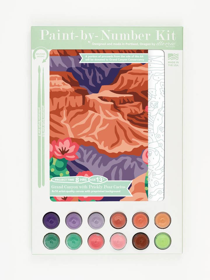 Grand Canyon med figenkaktus-kaktusmaling-efter-nummer sæt for engroshandel hos Elle Crée (She Creates)