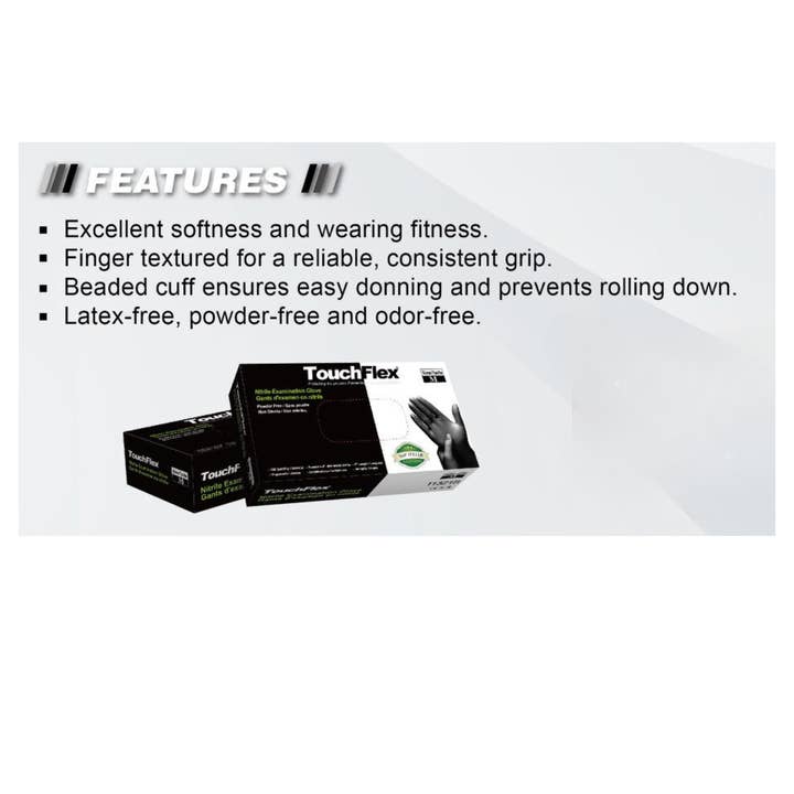 CLW Distributors INC - Wholesale Gloves - Unisex - Black Nitrile Disposable Gloves 4.5 Mil (100 gloves/ Box)