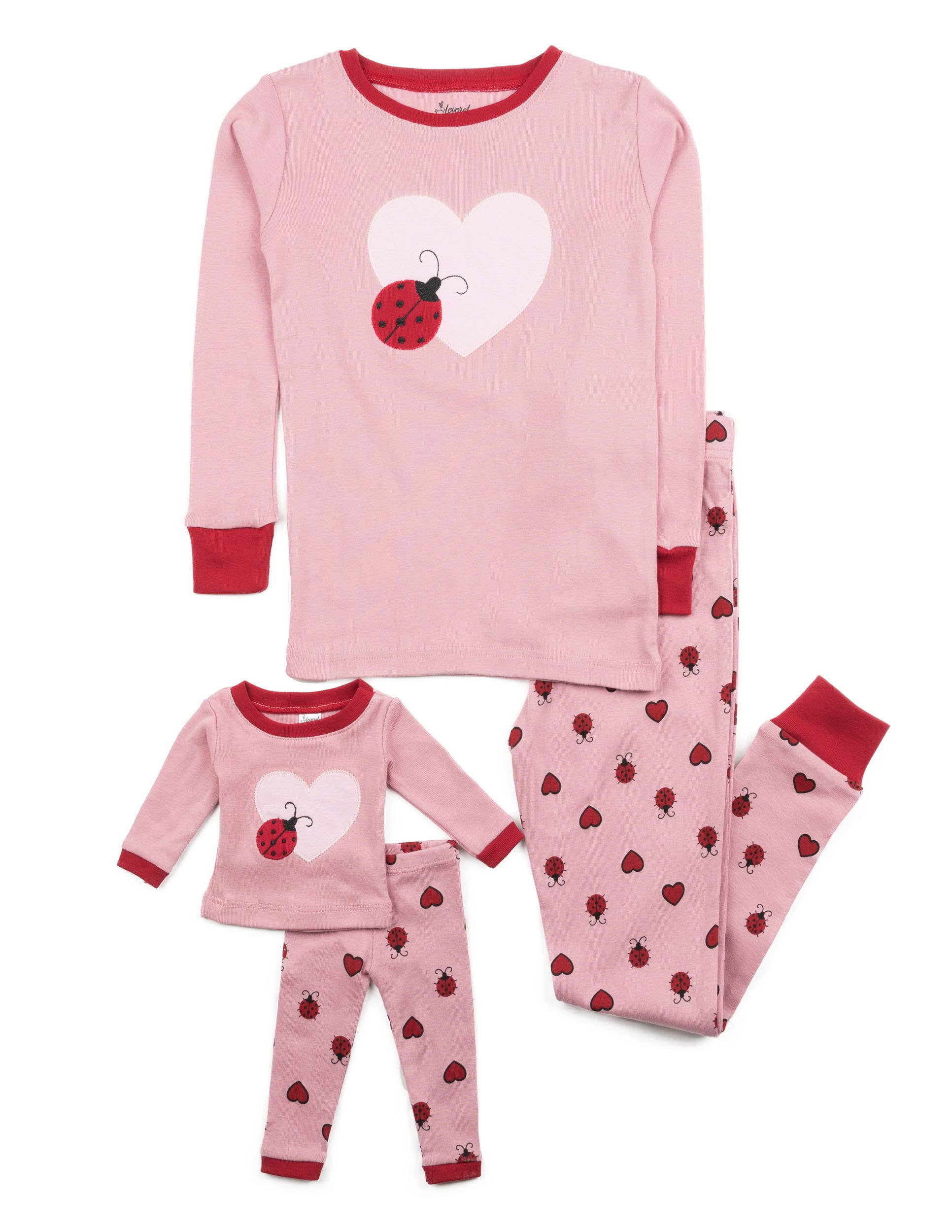 Leveret Pajamas - Wholesale Sleepwear Set - Kids - Kids Girl & Doll Cotton Pajamas30
