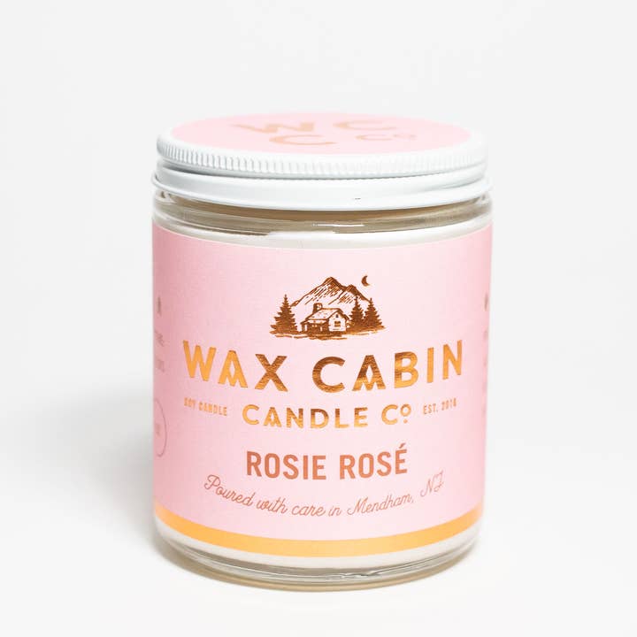 Rosie Rosé for wholesale by Wax Cabin Candle Co.