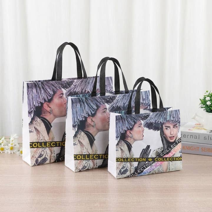 50pcs, 3 Sizes Fashion Girl Collection Non-Woven Gift Bag for wholesale by ByHome