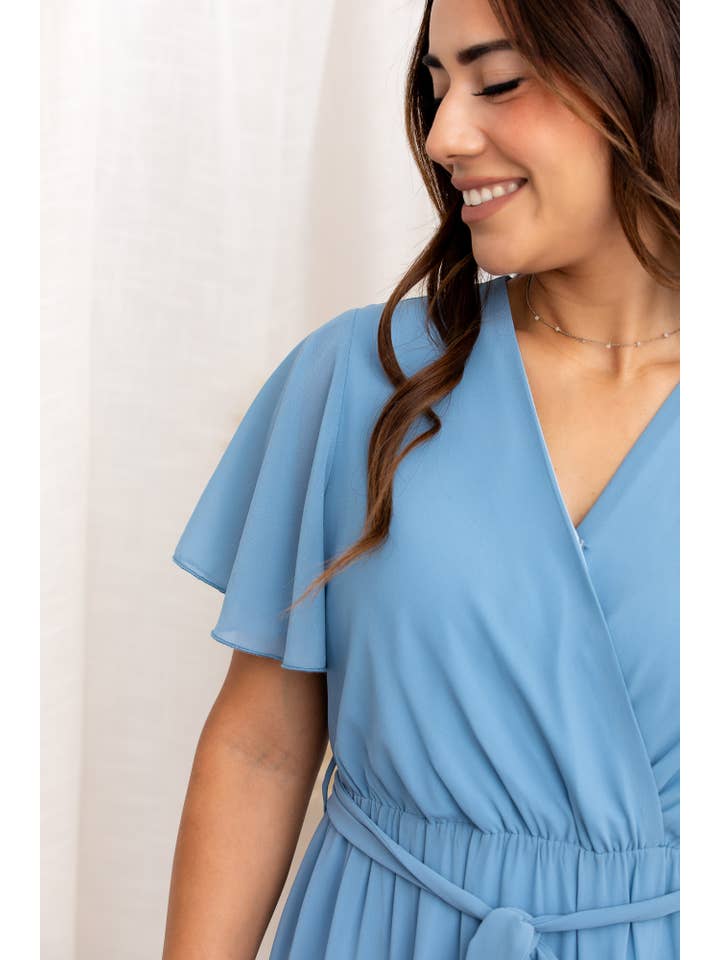 Peony Alley - Vendita all'ingrosso Vestito - Donna - Abito midi tinta unita color ambra16