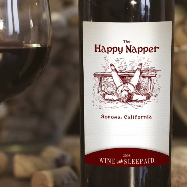 Prank-O - Wholesale Gag Gift/Novelty Gift - Prank Wine Label: Happy Napper Wine Label