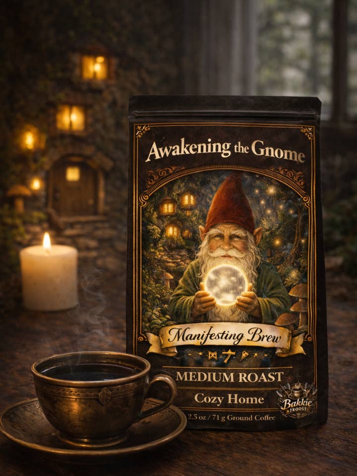 GNOME 2.5oz ritual ground coffee magick magic for wholesale by The Clairity Room