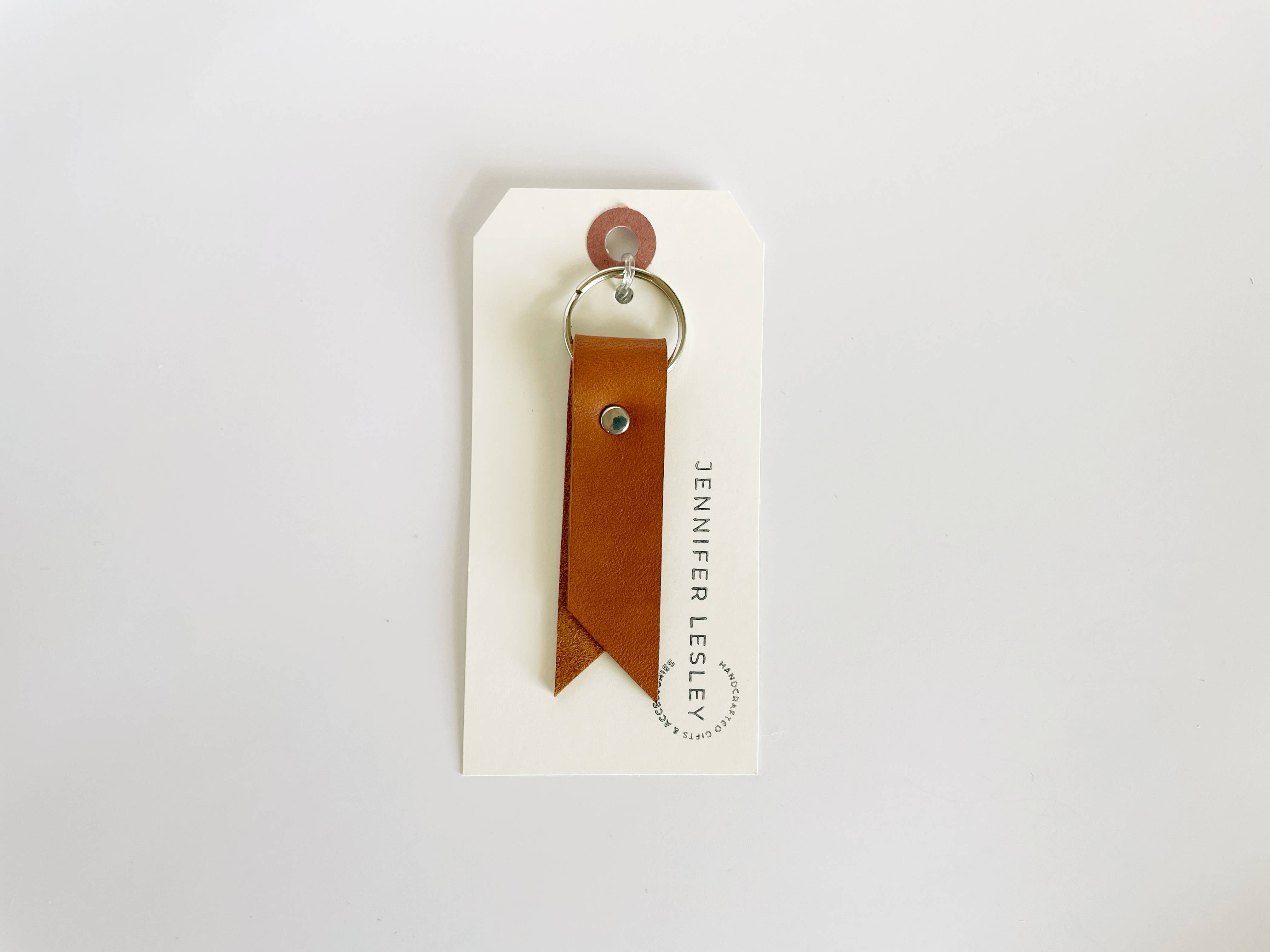 Jennifer Lesley - Wholesale Keychain - Unisex - Leather Keyring – Tan0