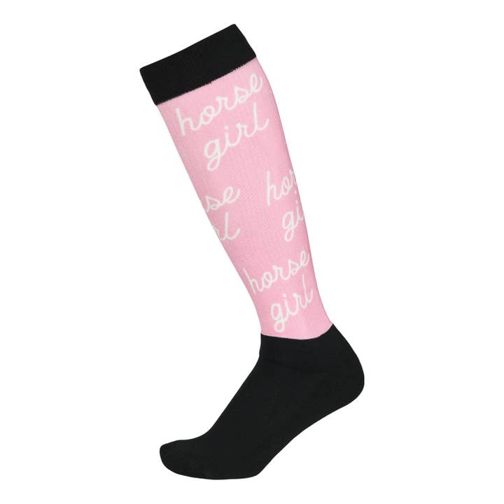 Pink Dapplebay Slick Boot Socks - Horse Girl for wholesale on Faire2