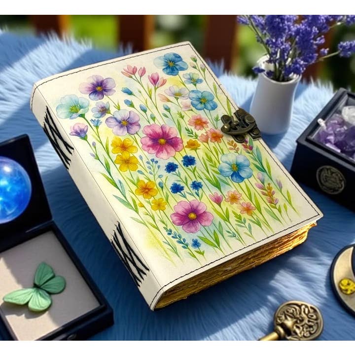 Leatherooze - Vente Journal intime - Grimoire en cuir fait main, livre des ombres rechargeable1