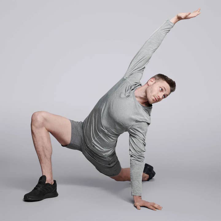 Male ICE Run Long Sleeve Top - Grey for wholesale by HPE Activewear