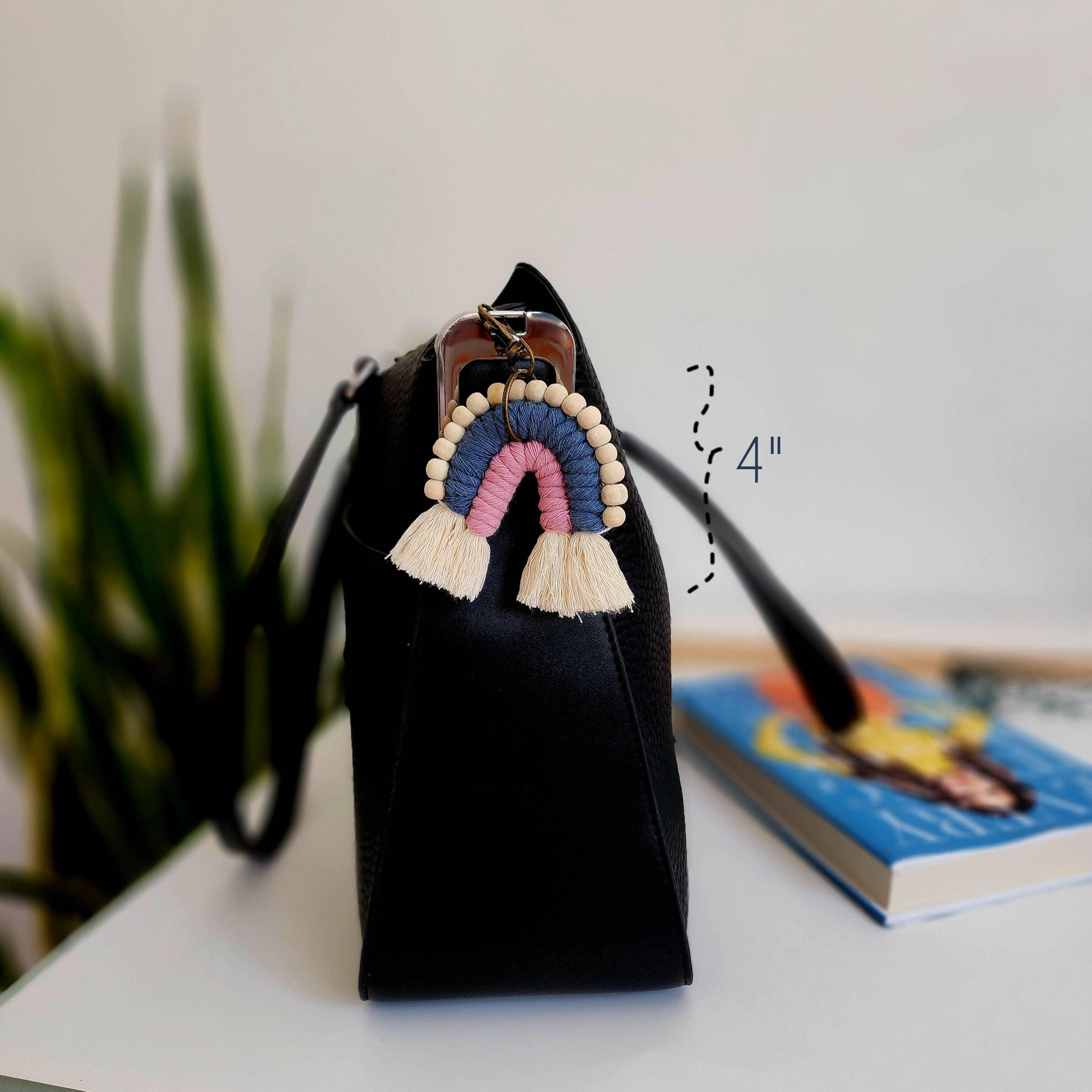 Handmade By Uruba - Wholesale Sleutelhanger - Dames - Rainbow Keychain Charm, Boheemse portemonnee/sleutelaccessoires10