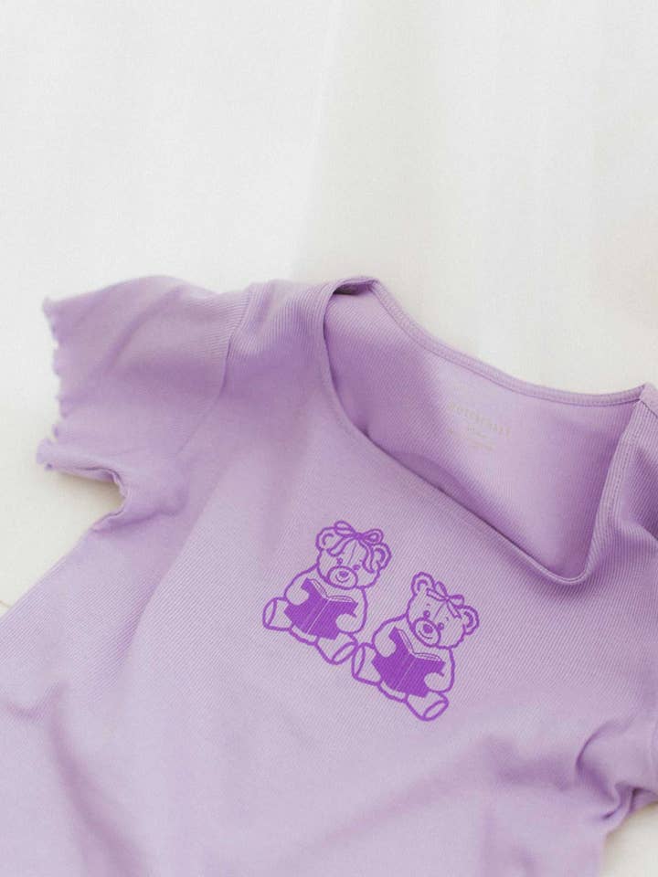 Book Bears Ribbed Baby Tee for wholesale by Next Chapter Boutique, LLC