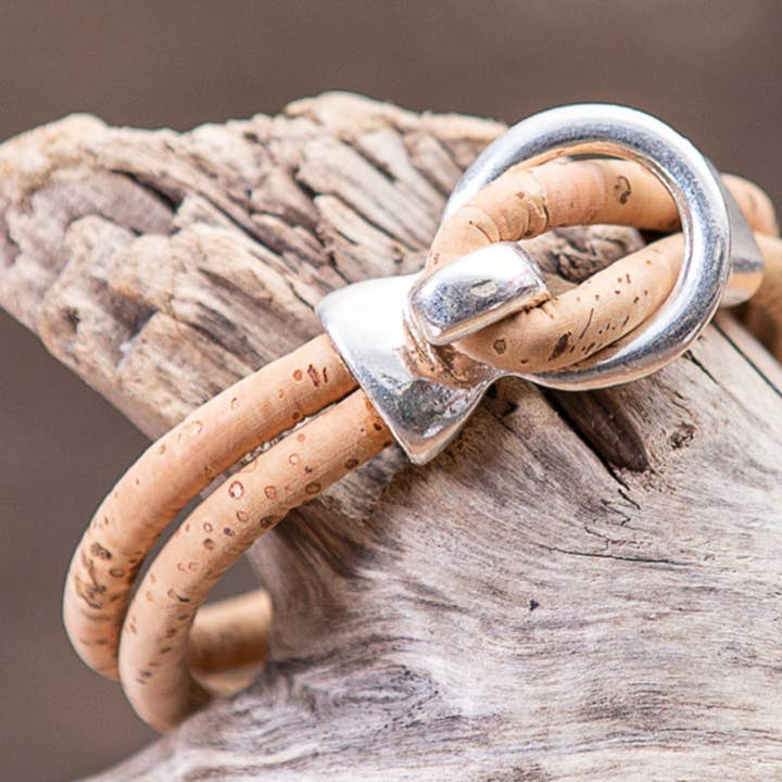 Gem Lounge Jewelry - Wholesale Bangle Bracelet - Pick Your Color: Cork Silver Open Hook Bracelet11