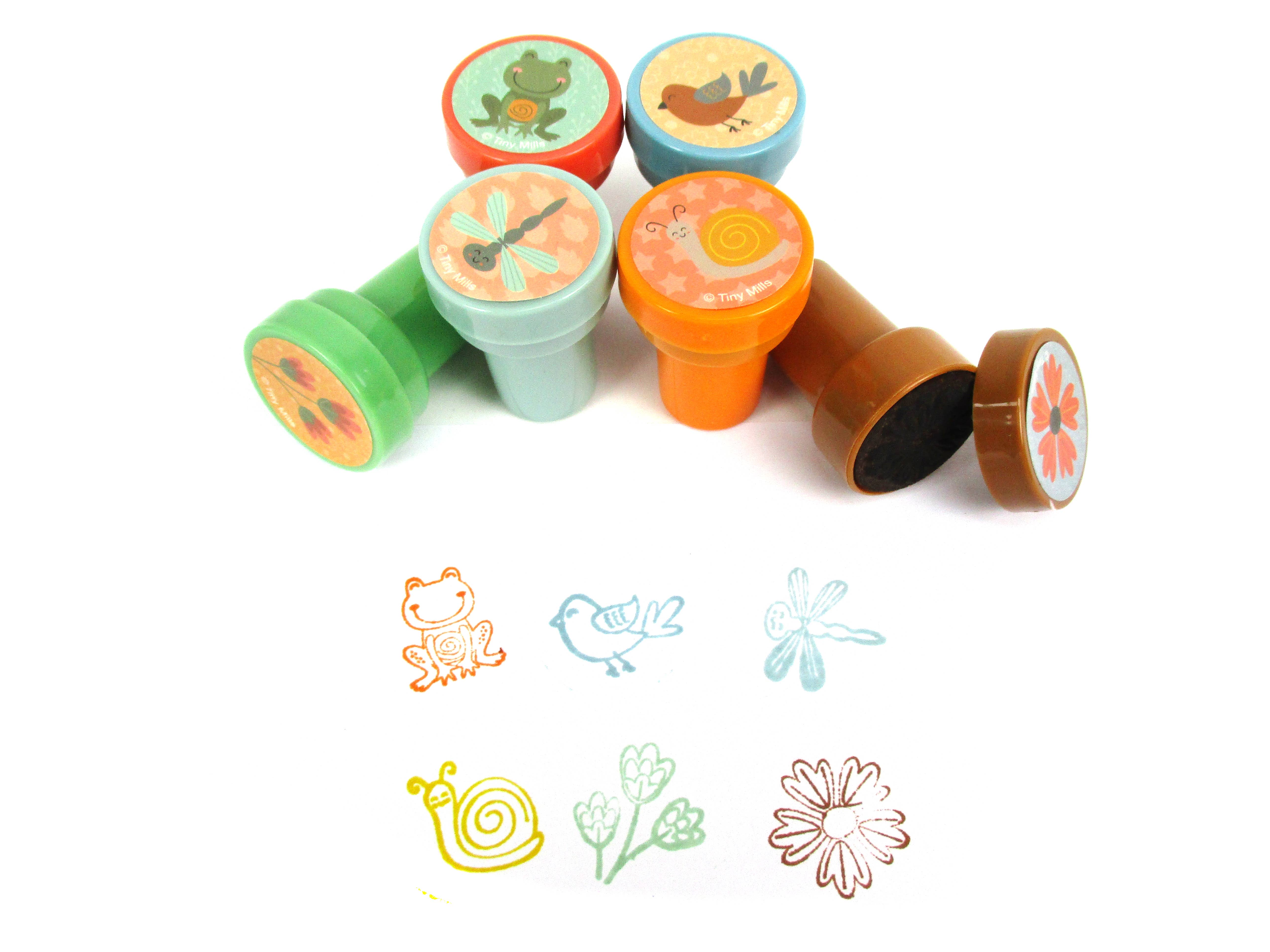 Tiny Mills – wholesale Rubber/decorative stamp – Kids & baby – Garden Gnomes Mushroom Fairies Stampers for Kids1