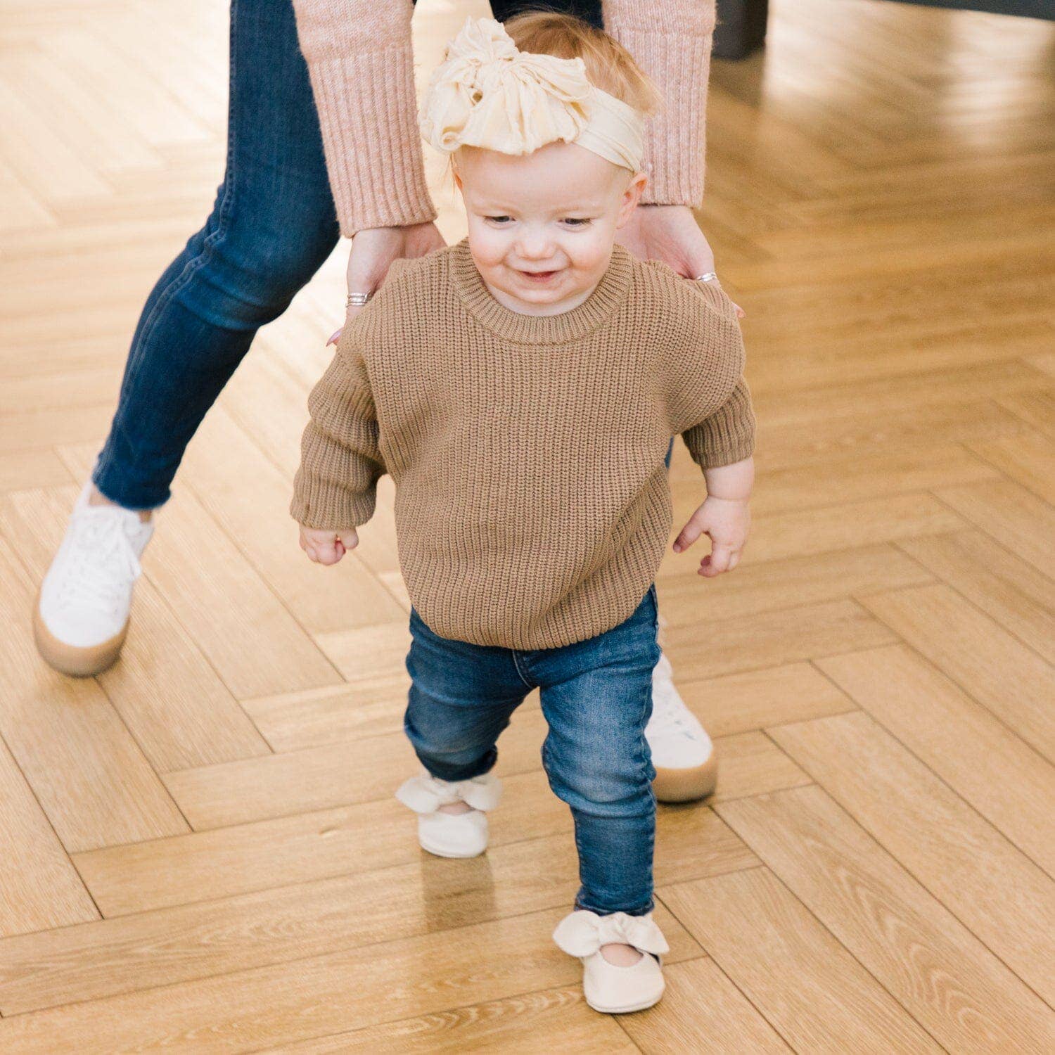 Freshly Picked - Vente Chaussures de berceau – bébé - Chaussure Bébé Noeud Bouclé Bouleau4