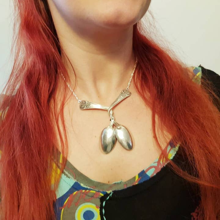 Gleamlety - Wholesale Halskettinghanger - Zilveren collectie lepels ketting