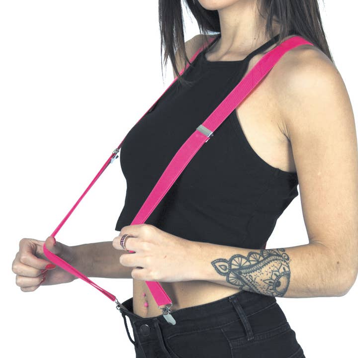 BRETELLES FLUO ROSES pour la vente par Party Pro