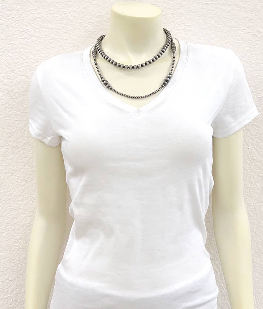 ISAC Trading Inc - Wholesale Beaded/Pearl Necklace - 735689, 22" Handmade Navajo Bead Necklace2