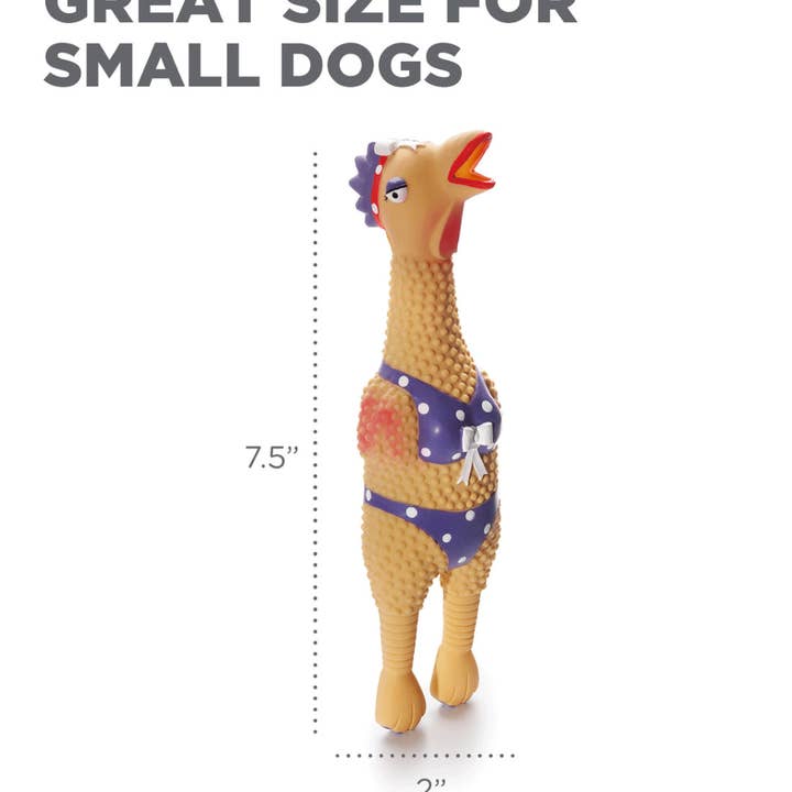 Playful Tail - Wholesale Pet Squeaky Toy - Dog - Charming Pets Barnyard Henrietta Squawker Dog Toy1