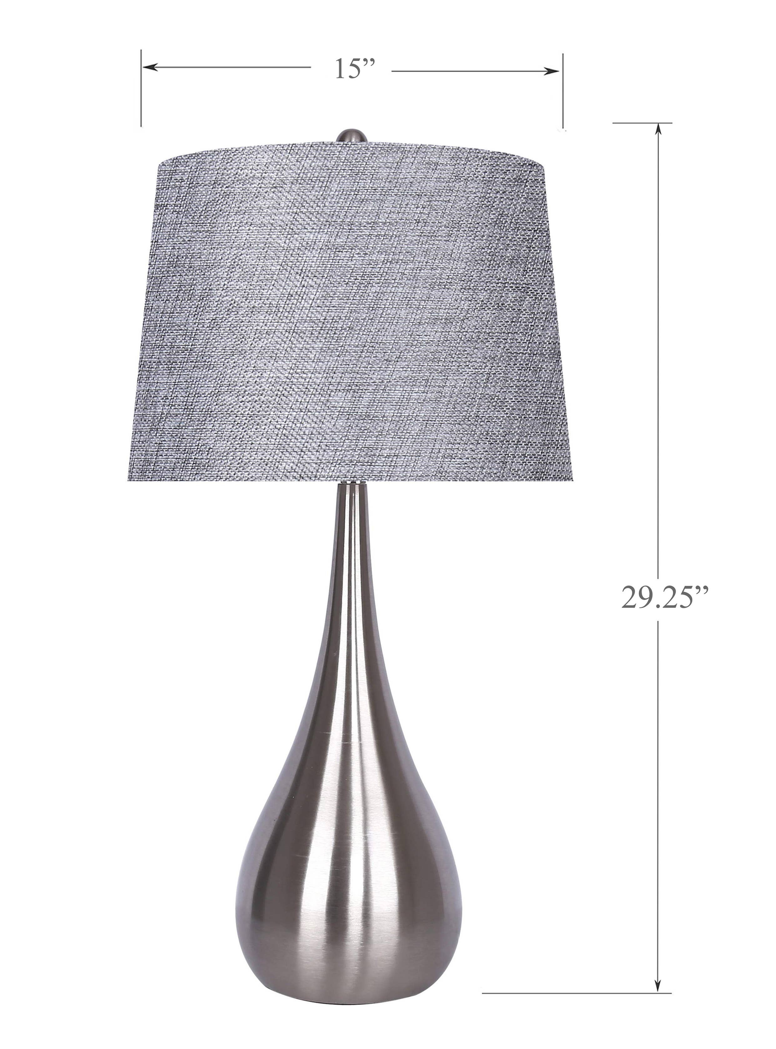 LumiSource and Grandview Gallery - Wholesale Accent/Desk Lamp - 29" Pebble Metal Table Lamps Teardrop Linen Shades (2PK)28