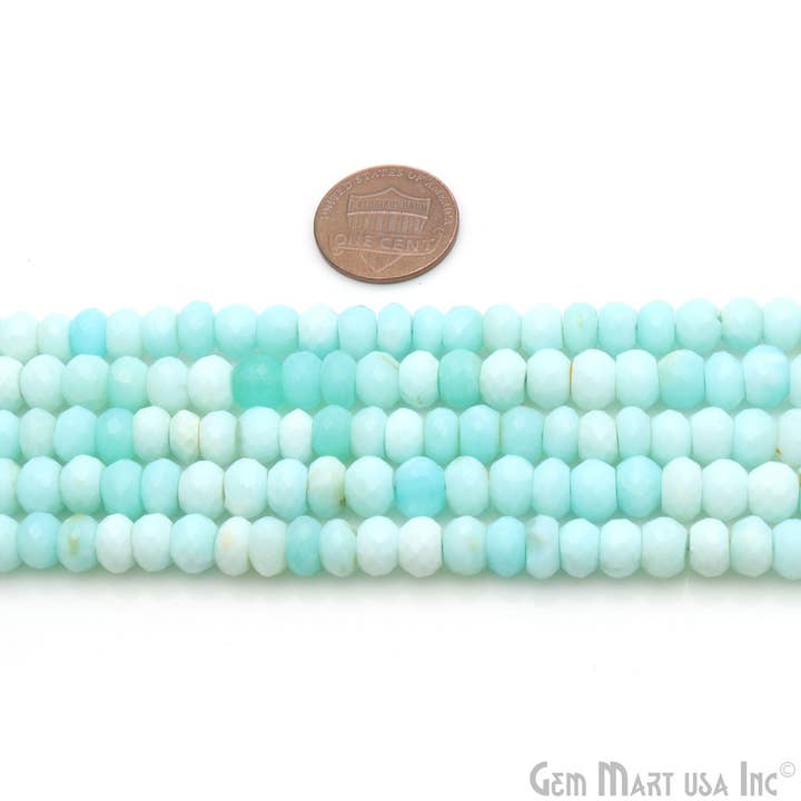 GemMartUSA - Wholesale Beads - Green Opal Rondelle Beads, 13 Inch Natural Gem Strand, 6-7mm1