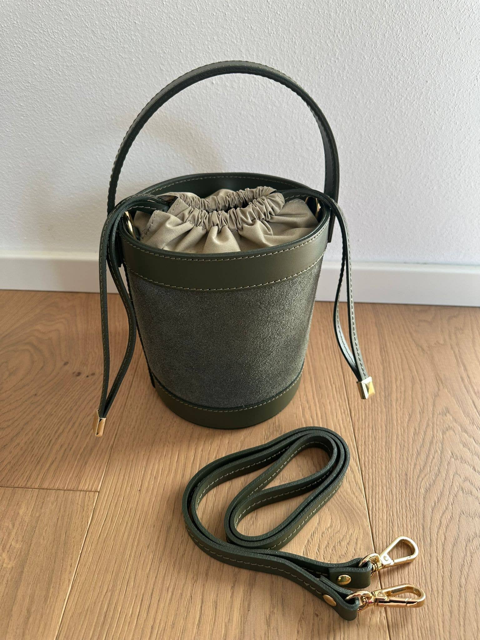 Zhade - Wholesale Drawstring Bag - Women's - HELENA- suede bucket6