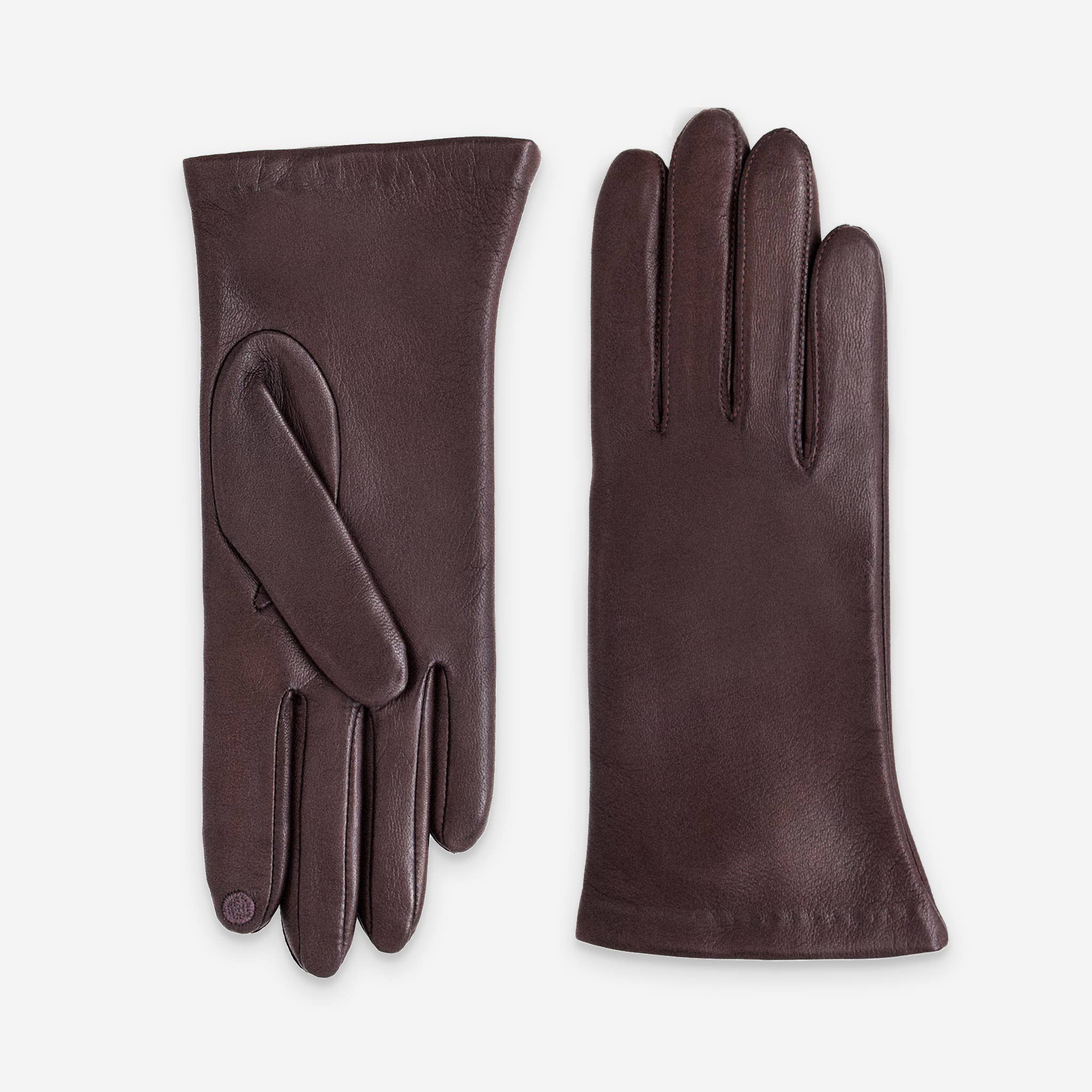 Glove Story - Wholesale Gloves - Women's - lambskin-leather-gloves-silk-lining-touchscreen-21001ST13
