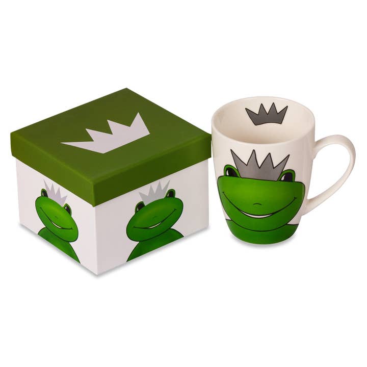Froschkönig William, Henkelbecher, Tasse in Geschenkbox für den Großhandel von Ziegfeld Kids